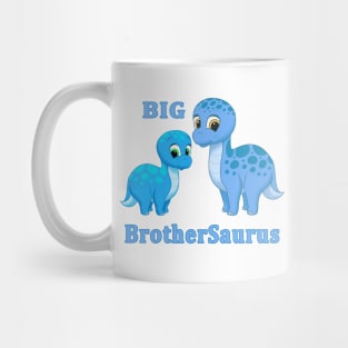 Cute Blue Brontosaurus Big Brother Dinosaur Mug